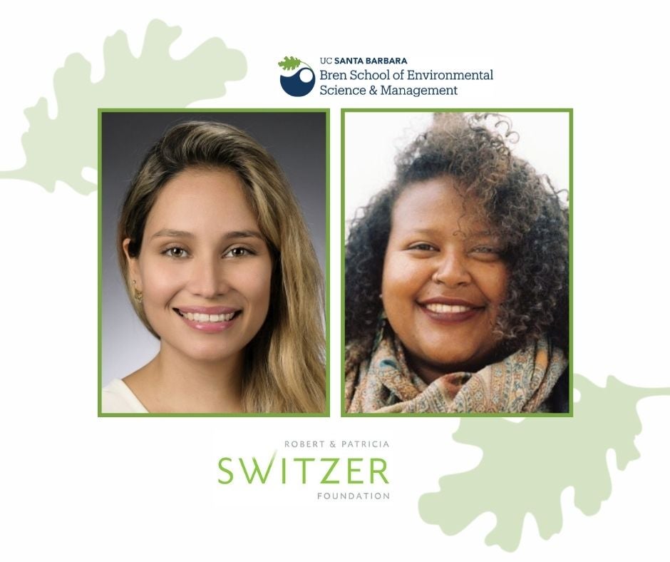Two women's faces on a design background