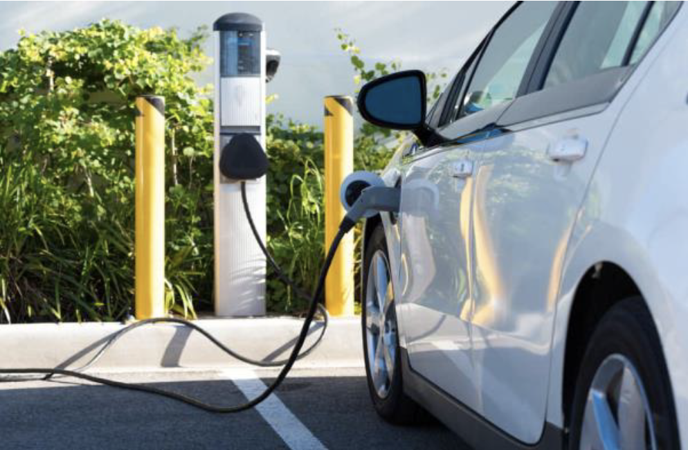 Car charging at a station