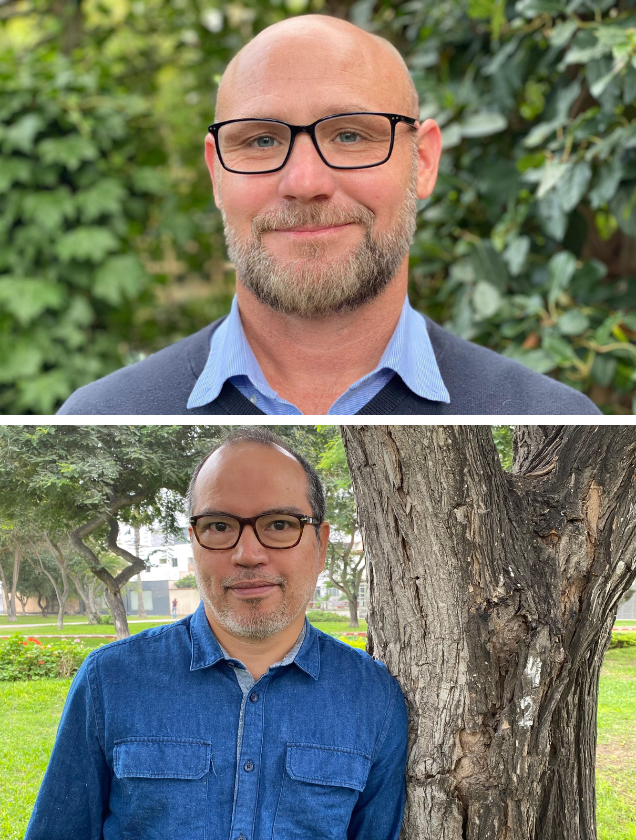 Headshots of Jeffrey Hoelle and Danny Pinedo