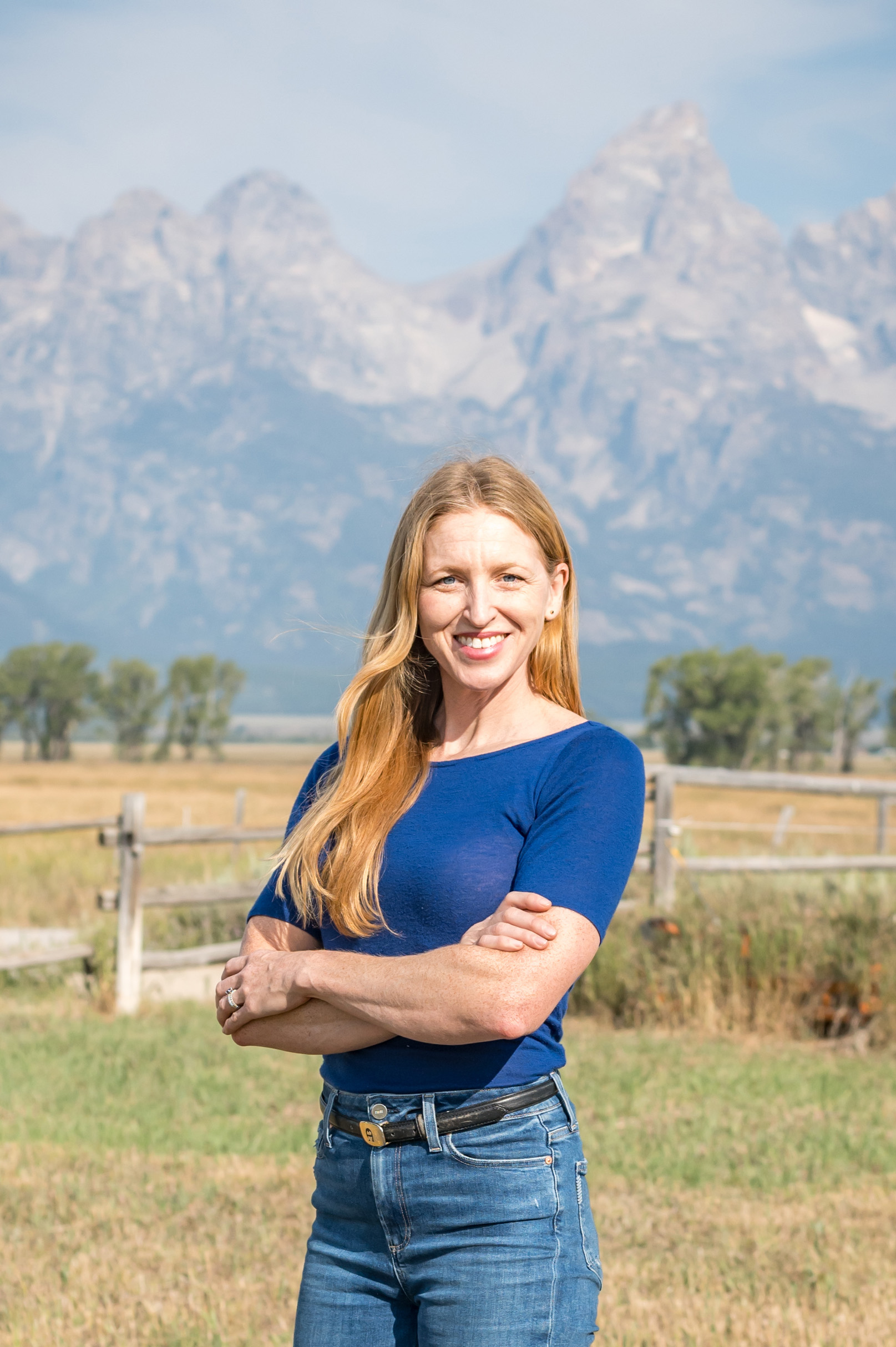 Sheila Reddy stands in a field