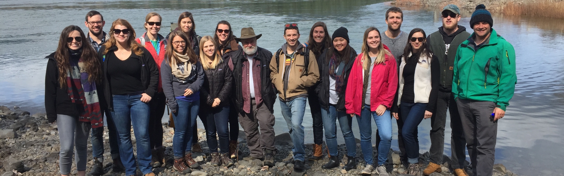 Group of Bren students by the Columbia River