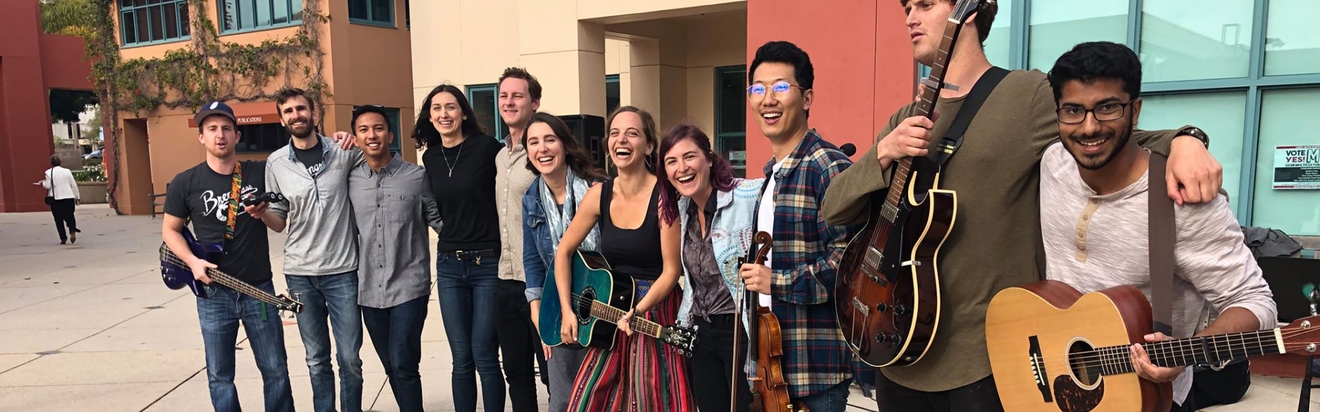 Brengrass: group of students holding various instruments