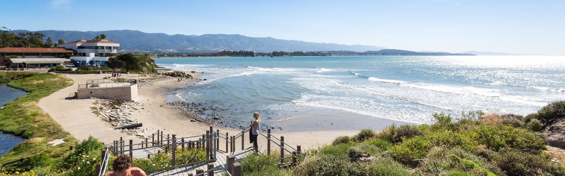 View of blue ocean and beach