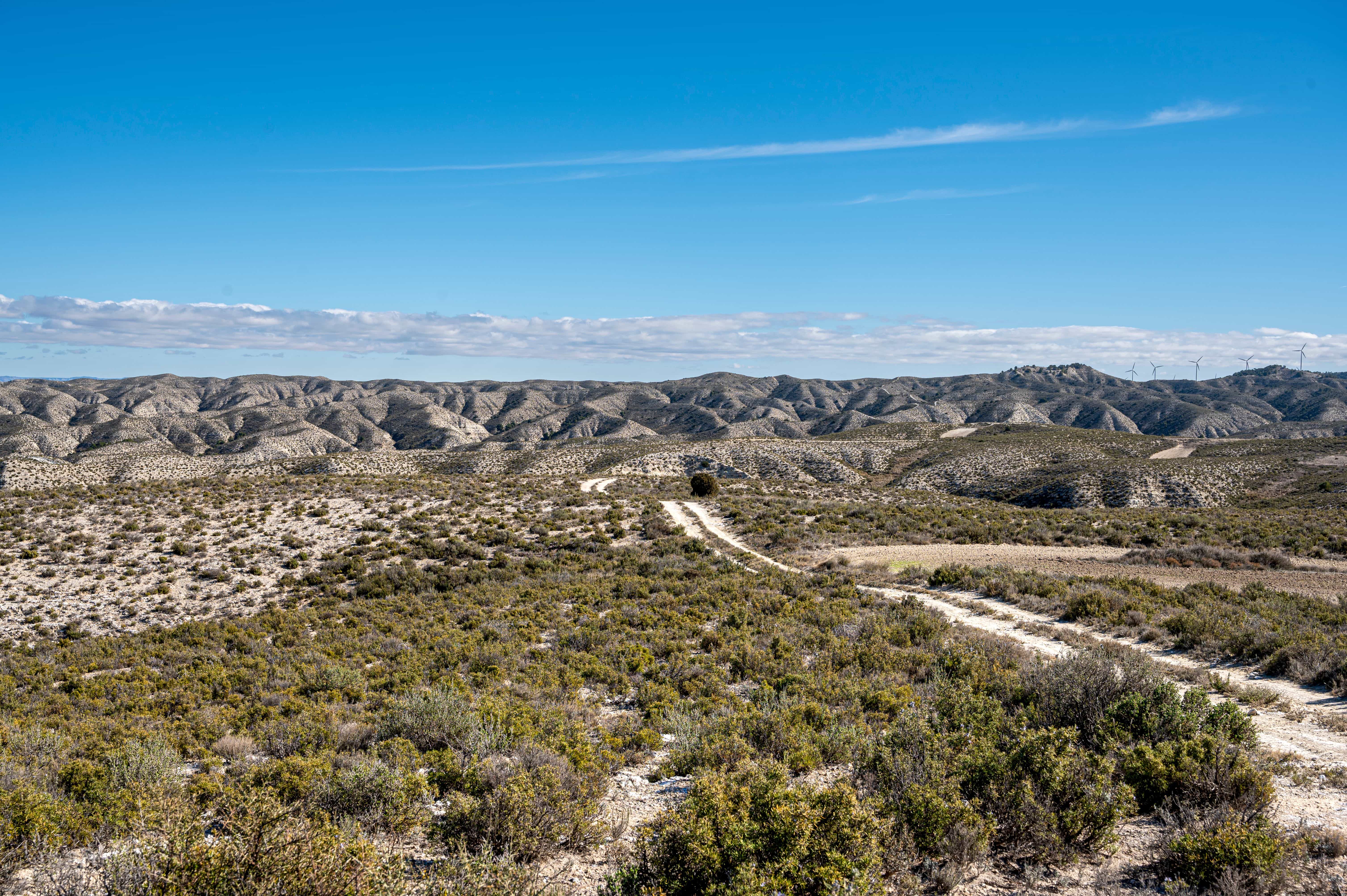 Beautiful scene of the Mirador de Las Planas in Spain under blue sky