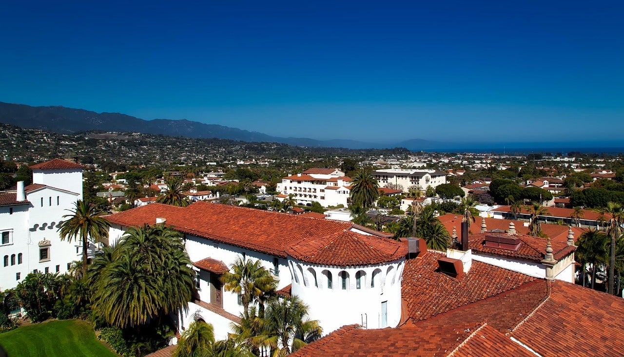 aerial view of Santa barb