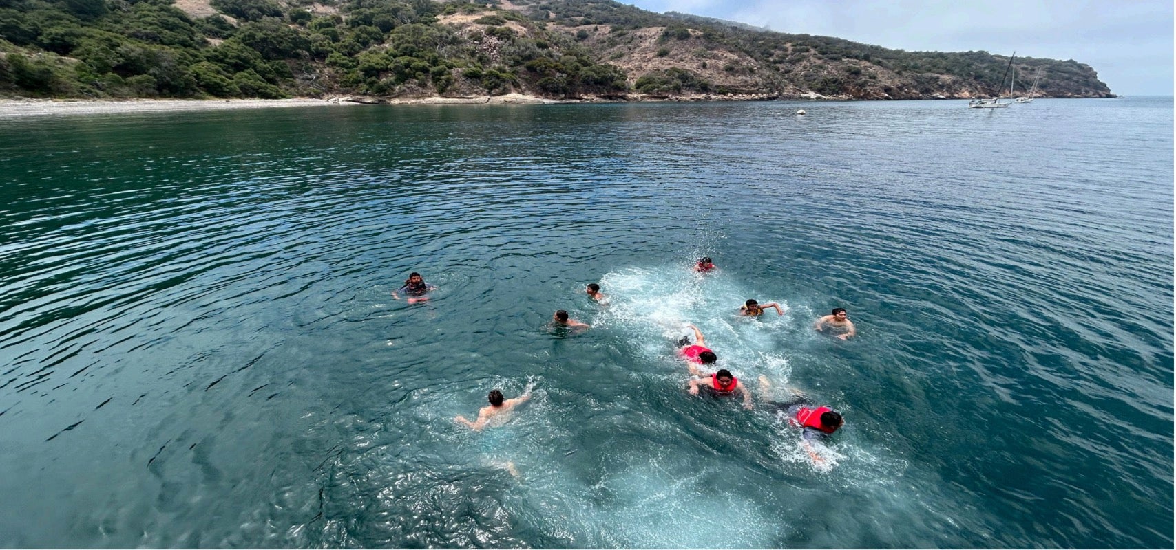  students going for a swim