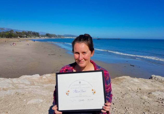 Data science and statistics instructor Allison Horst was recognized with a 2019 Distinguished Teaching Award by the UCSB Academic Senate.