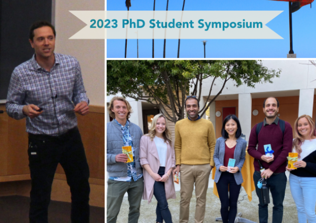 Collage of PhD students at previous symposiums