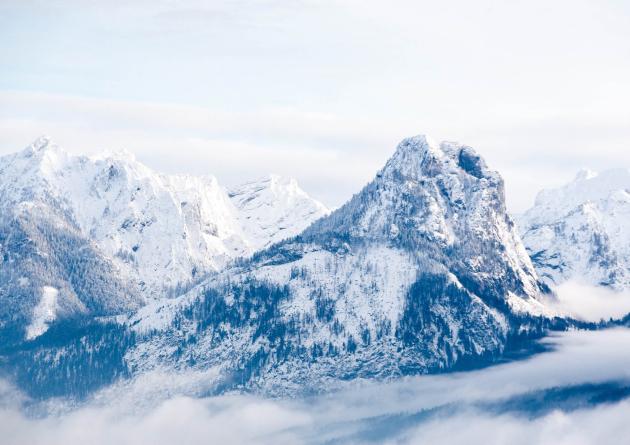 Mountains covered in snow