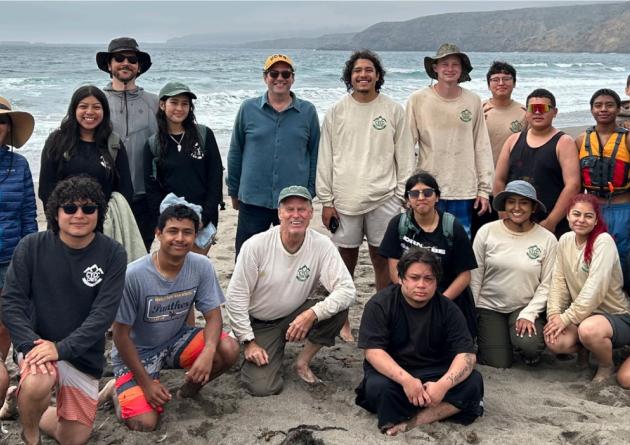 conservation corps on the beach