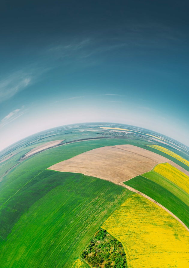Aerial View Green Countryside Rural Yellow Canola Colza Field Meadow Landscape Sunny Spring Day. Top Aerial View Green Countryside Rural Yellow Canola Colza Field Meadow Landscape Sunny Spring Day. Top
