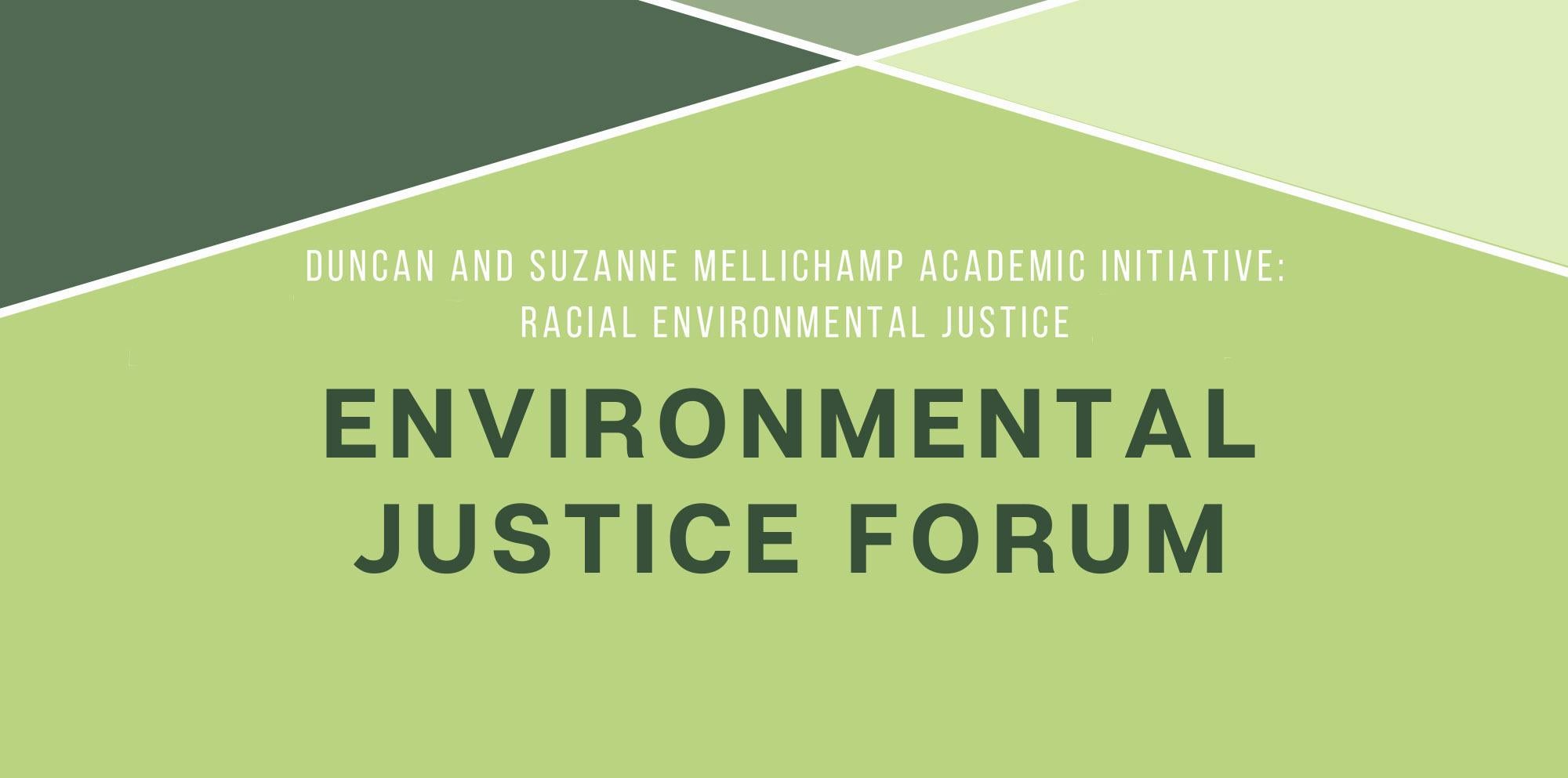 header with words: environmental justice forum