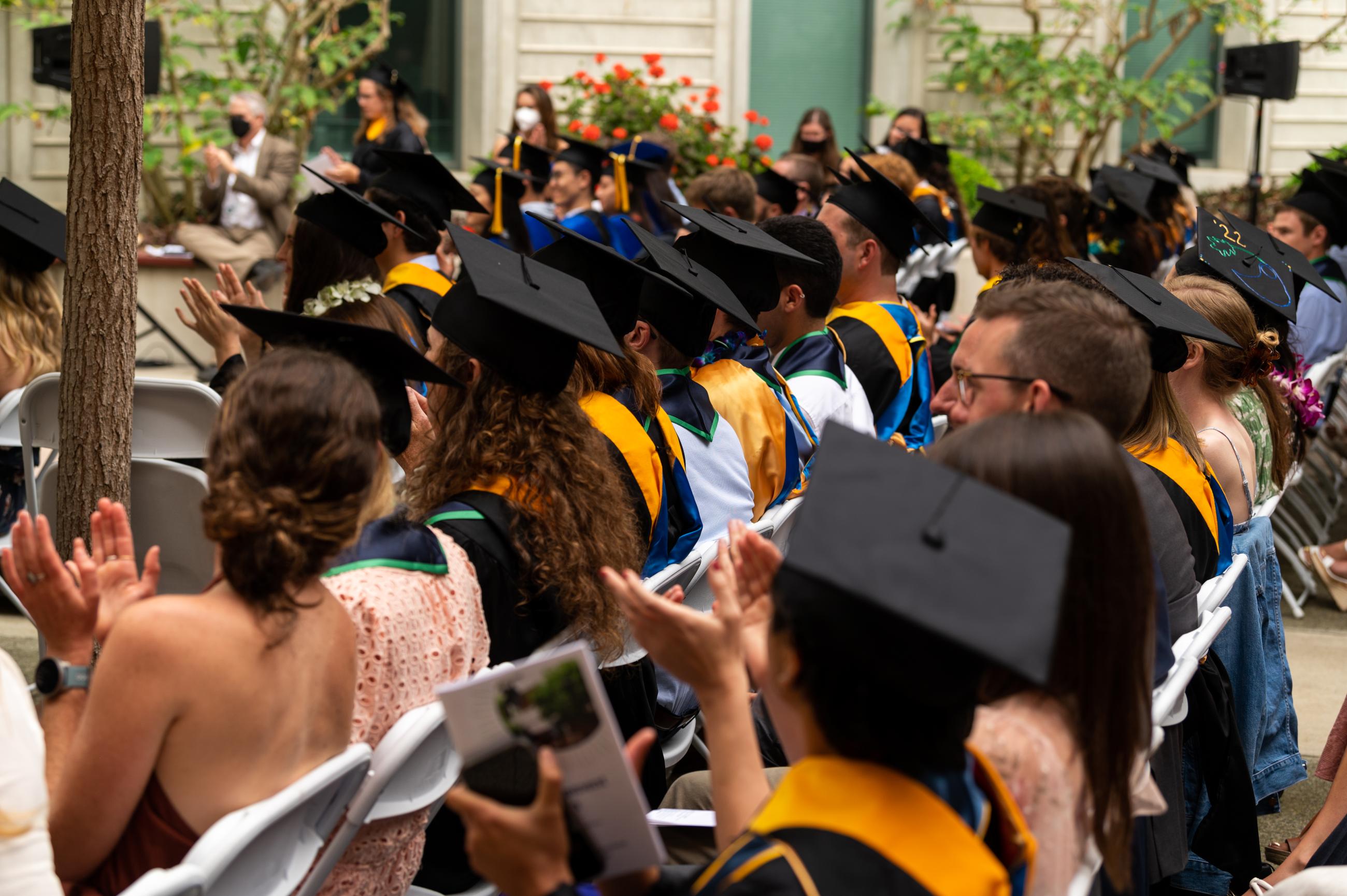 Graduates seated at commencement