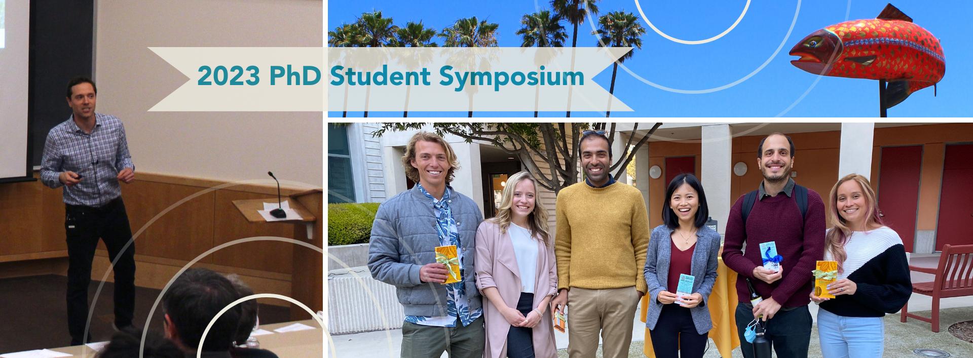 Collage of PhD students at previous symposiums