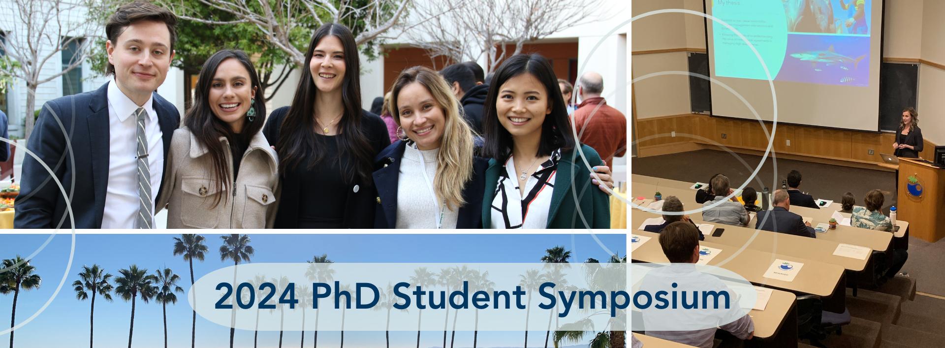 Collage of PhD students at previous symposiums