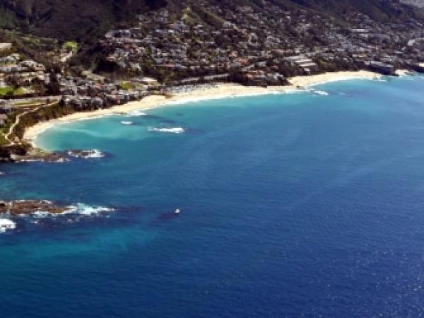 A view of the Laguna Beach coastline seen from the air