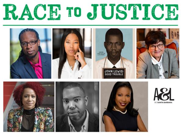 Race to Justice text with banner of speaker faces