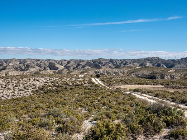 Beautiful scene of the Mirador de Las Planas in Spain under blue sky