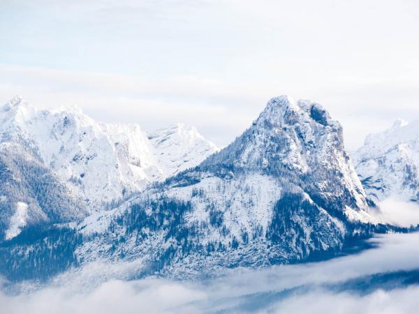 Mountains covered in snow