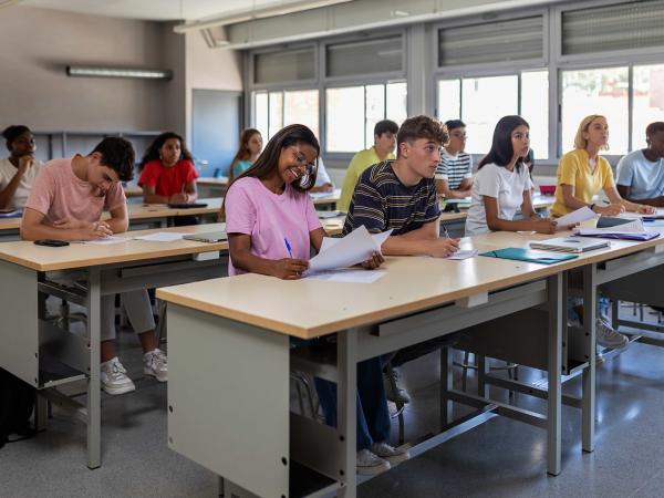 High school classroom setting