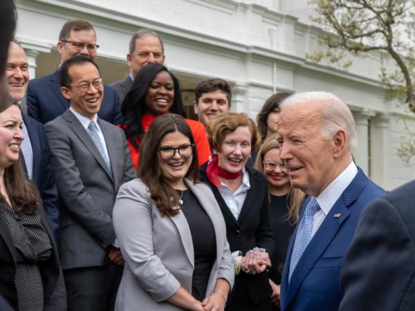 Kyle Meng and Economic Advisors with Former President Biden